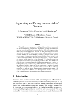 Segmenting and Parsing Instrumentalists` Gestures
