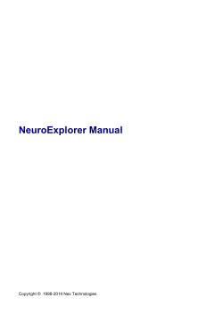 NeuroExplorer Manual