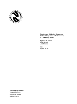 Objective and Subjective Dimensions Of Travel
