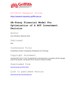 GA-Fuzzy Financial Model For Optimization of A BOT Investment