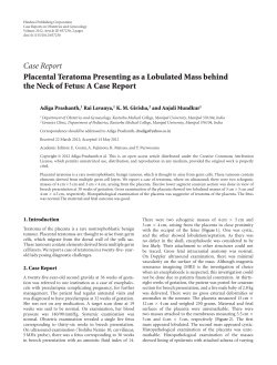 Case Report Placental Teratoma Presenting as a Lobulated Mass