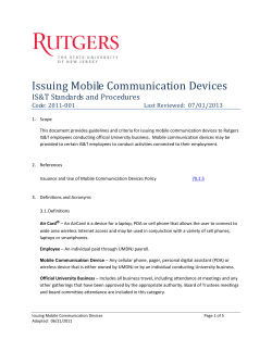 Issuing Mobile Communication Devices Procedure