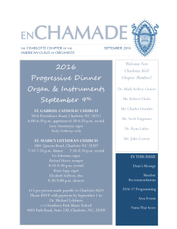 September - Charlotte Chapter AGO