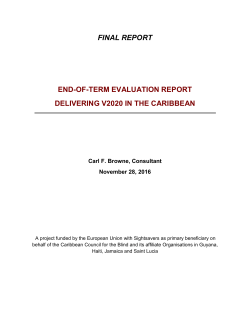 FINAL REPORT END-OF-TERM EVALUATION REPORT