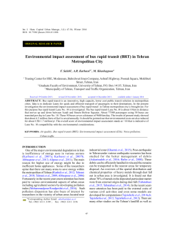 Environmental impact assessment of bus rapid transit (BRT) in