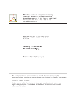 Publication as PDF - the Max Planck Institute for Demographic
