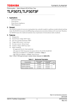 TLP3073,TLP3073F - Toshiba America Electronic Components