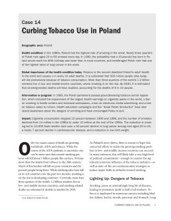 Case 14: Curbing Tobacco Use in Poland
