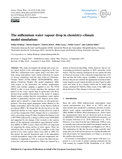 The millennium water vapour drop in chemistry&ndash;climate model