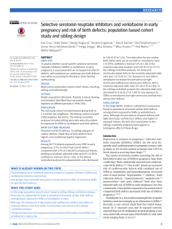 Selective serotonin reuptake inhibitors and venlafaxine in