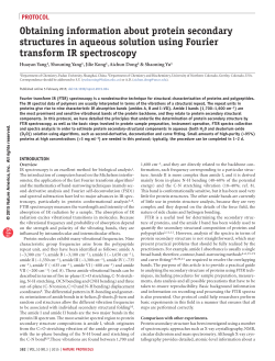 Obtaining information about protein secondary structures in