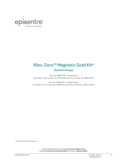 Protocol for Ribo-Zero&trade; Magnetic Gold Kit