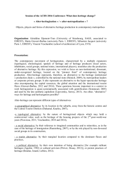 Alter-heritagization