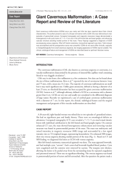 Giant Cavernous Malformation : A Case Report and Review of the