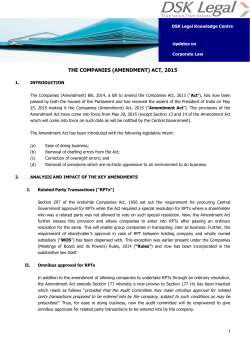 the companies (amendment) act, 2015