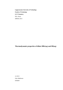 Thermodynamic properties of dilute HBr(aq) and HI(aq)