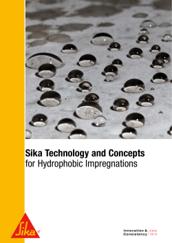 Sika Technology and Concepts for Hydrophobic