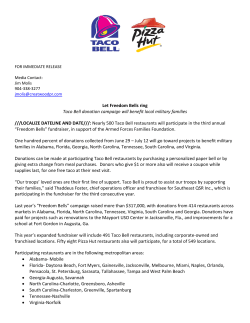 Let Freedom Bells ring Taco Bell donation campaign will benefit