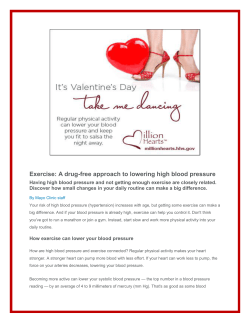 Exercise: A drug-free approach to lowering high blood pressure