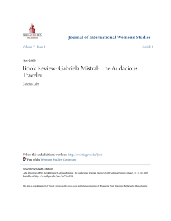 Book Review: Gabriela Mistral - Virtual Commons