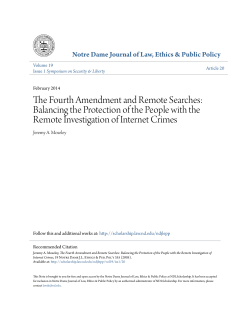 The Fourth Amendment and Remote Searches