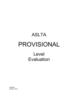 provisional - American Sign Language Teachers Association