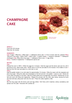 CHAMPAGNE CAKE