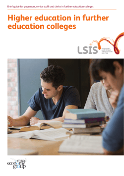 Higher education in further education colleges