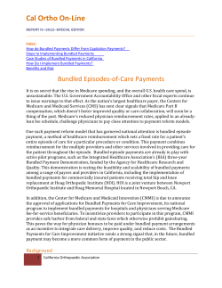 Bundled Episodes-Of-Care Payments