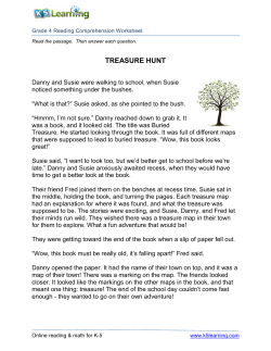 Reading Comprehension Worksheet - treasure