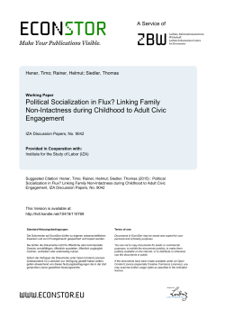 Political Socialization in Flux? Linking Family Non