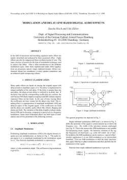 MODULATION AND DELAY LINE BASED DIGITAL AUDIO