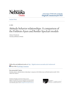 A comparison of the Fishbein-Ajzen and Bentler