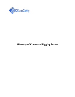 Glossary of Crane and Rigging Terms