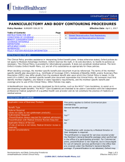 Panniculectomy And Body Contouring Procedures
