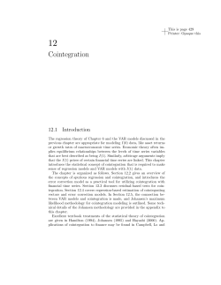 Cointegration
