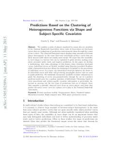 Predictions Based on the Clustering of