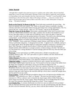 Talkin` Baseball I thought that it might be fun (and necessary) to