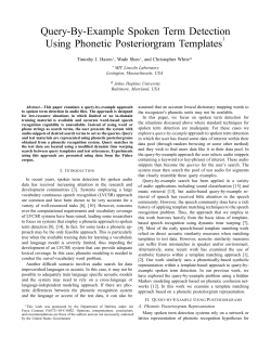 Query-By-Example Spoken Term Detection Using Phonetic