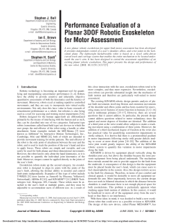 Performance Evaluation of a Planar 3DOF Robotic Exoskeleton for