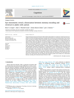 Eye movements reveal a dissociation between memory encoding