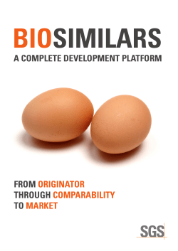 Biosimilar Product Development Services by SGS