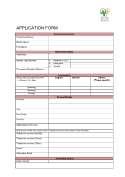 application form - Tree Top Investments