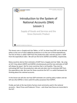 Supply of Goods and Services and the GDP