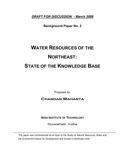The Water Resources of the Northeast: State of