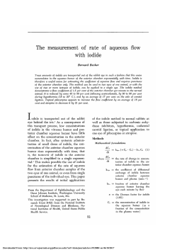 The Measurement of Rate of Aqueous Flow With Iodide