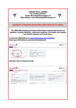 Advanced literature searching MEDLINE via EBSCO