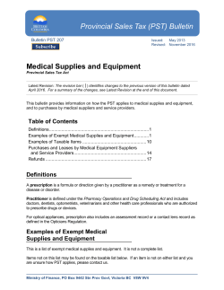 Bulletin PST 207 - Province of British Columbia