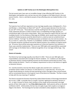 a synopsis of laws affecting same-sex headed families in the D.C. area