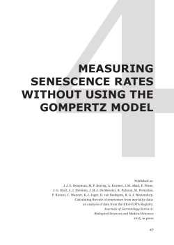 4MEASURING SENESCENCE RATES WITHOUT USING THE